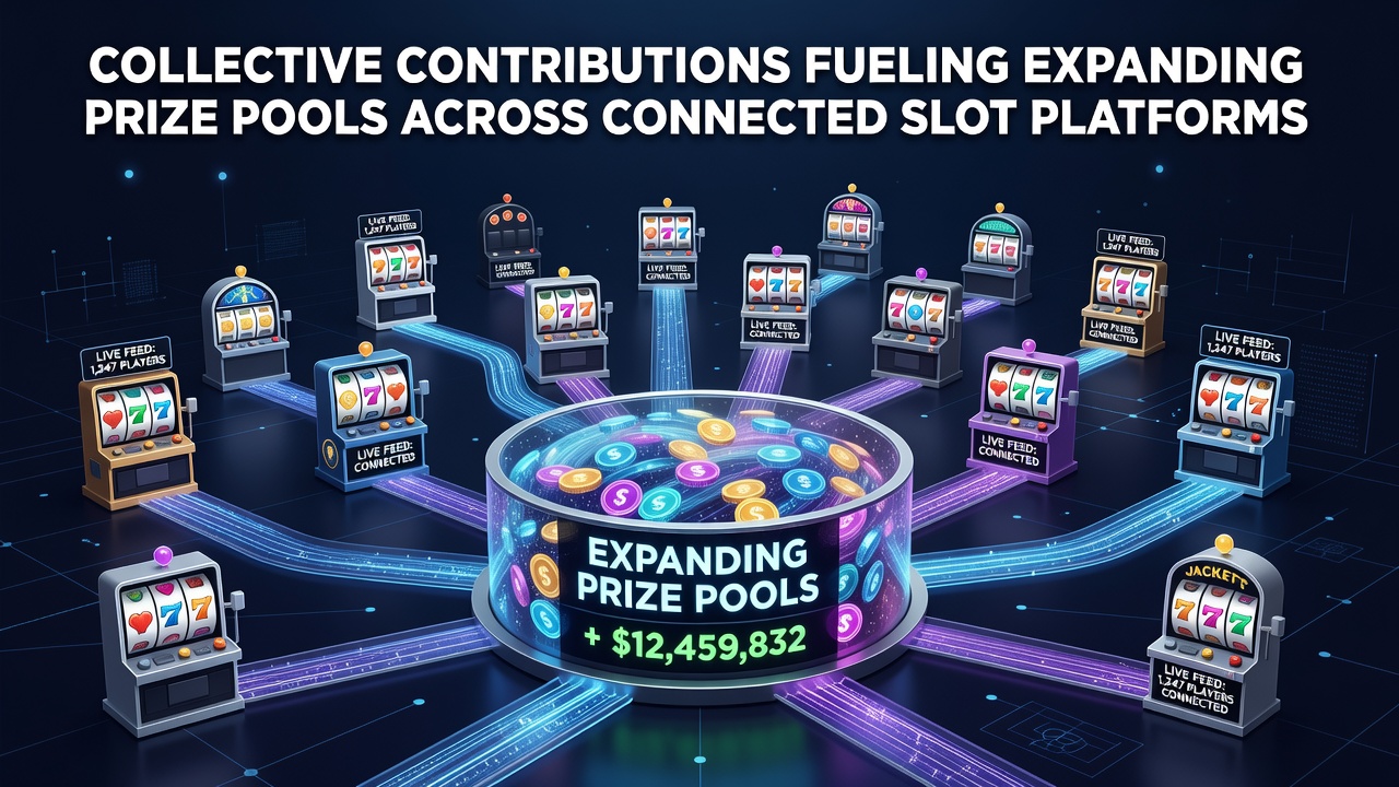 Growth charts and data visualizations of expanding jackpot pools from collective slot contributions