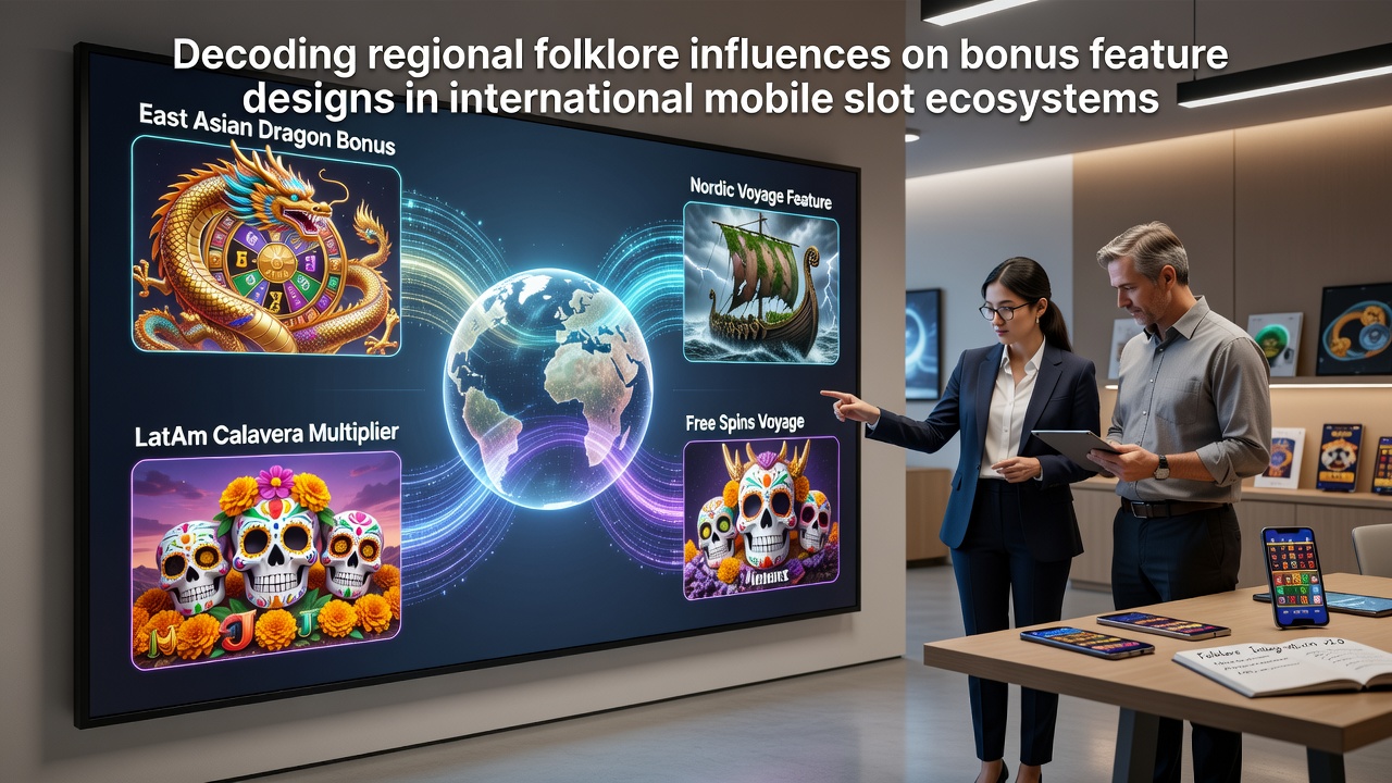 Regional folklore symbols integrated into mobile slot bonus rounds across Asian and European themes