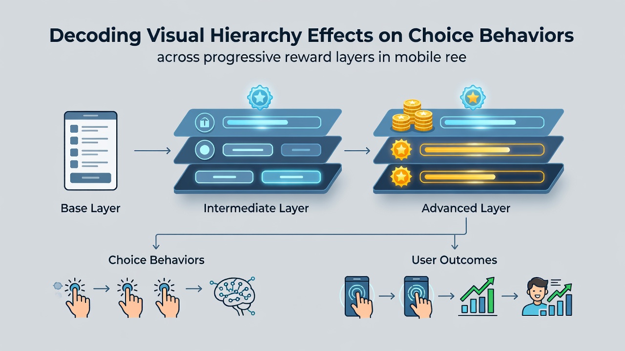 Close-up view of progressive reward layers in a mobile reel app highlighting visual hierarchy through color and scale variations