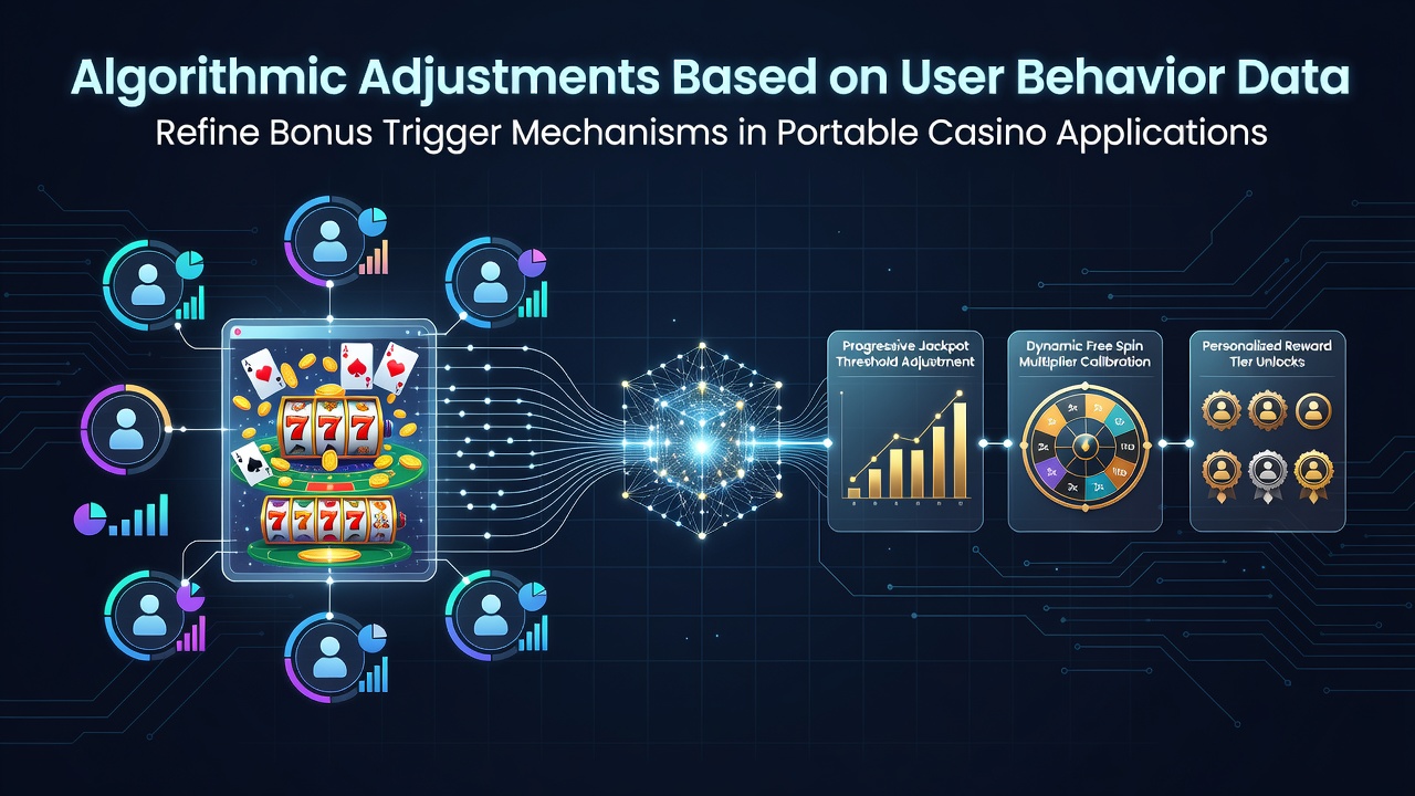 Data visualization showing user behavior patterns feeding into algorithmic bonus trigger systems on mobile casino apps